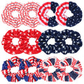 12pcs American Flag Hair Scrunchies for Women Red White Navy Blue Hair Tie Independence Day Elastics Hair Bands 4th July Hair Accessories