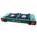 King Kooker Mr. Outdoors Cookout Model # MOC24S Double Butane Stove with Carry Bag Green Xlarge
