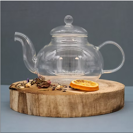 Round Pearl Glass Teapot with Infuser - 800ml