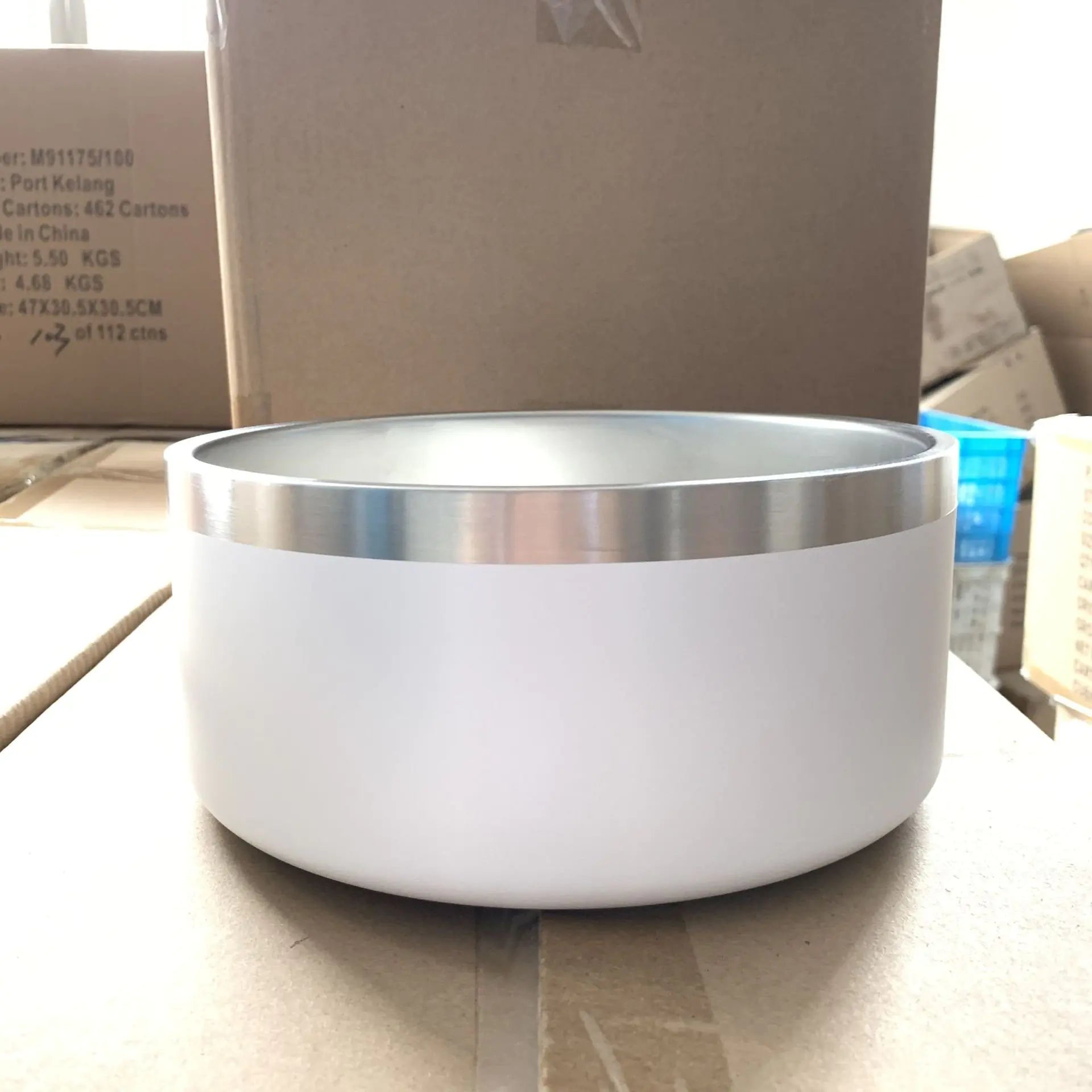 Upright Stainless Steel Dog Bowl for Pets